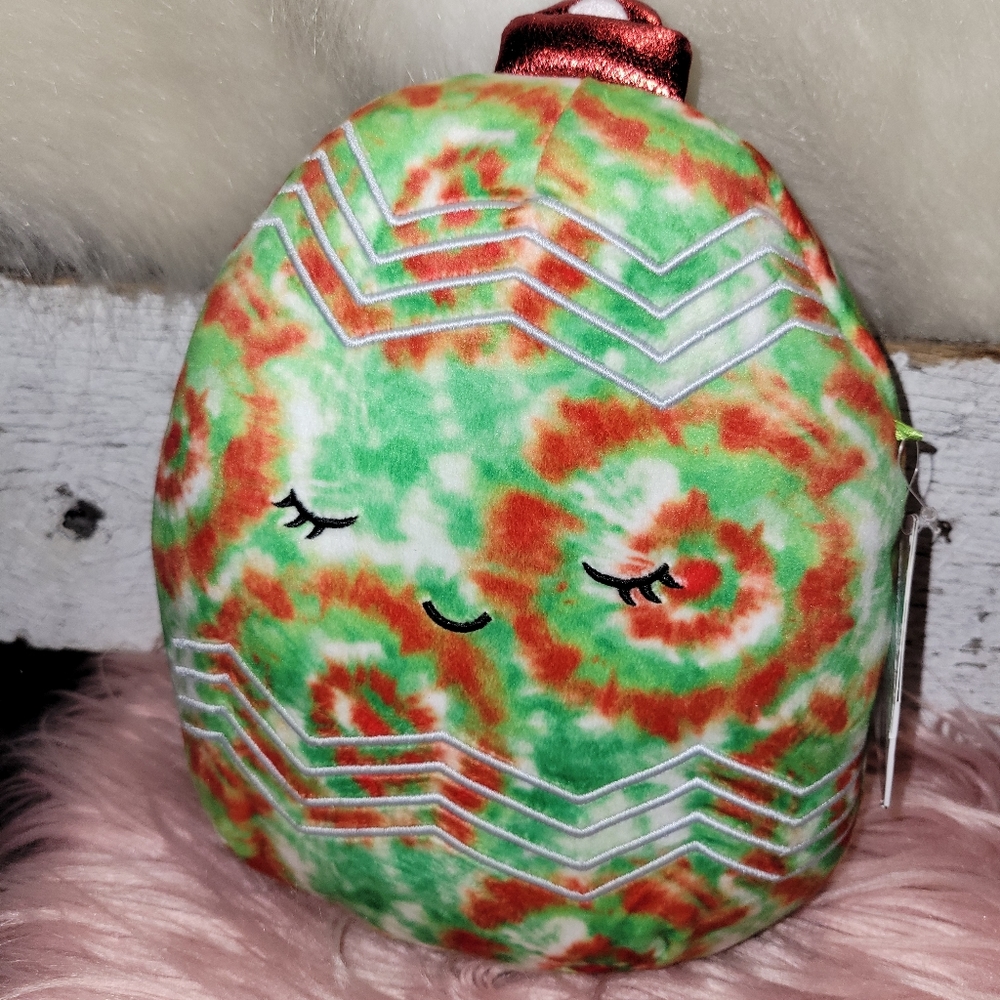 Squishmallow 10” Kinara Christmas Ornament Red Green Tie Dye Holiday New W/ Tags - Picture 3 of 13